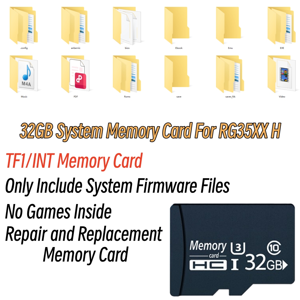 32GB TF1 Memory Card For RG35X - огляд і ціна Gaming Console Kit