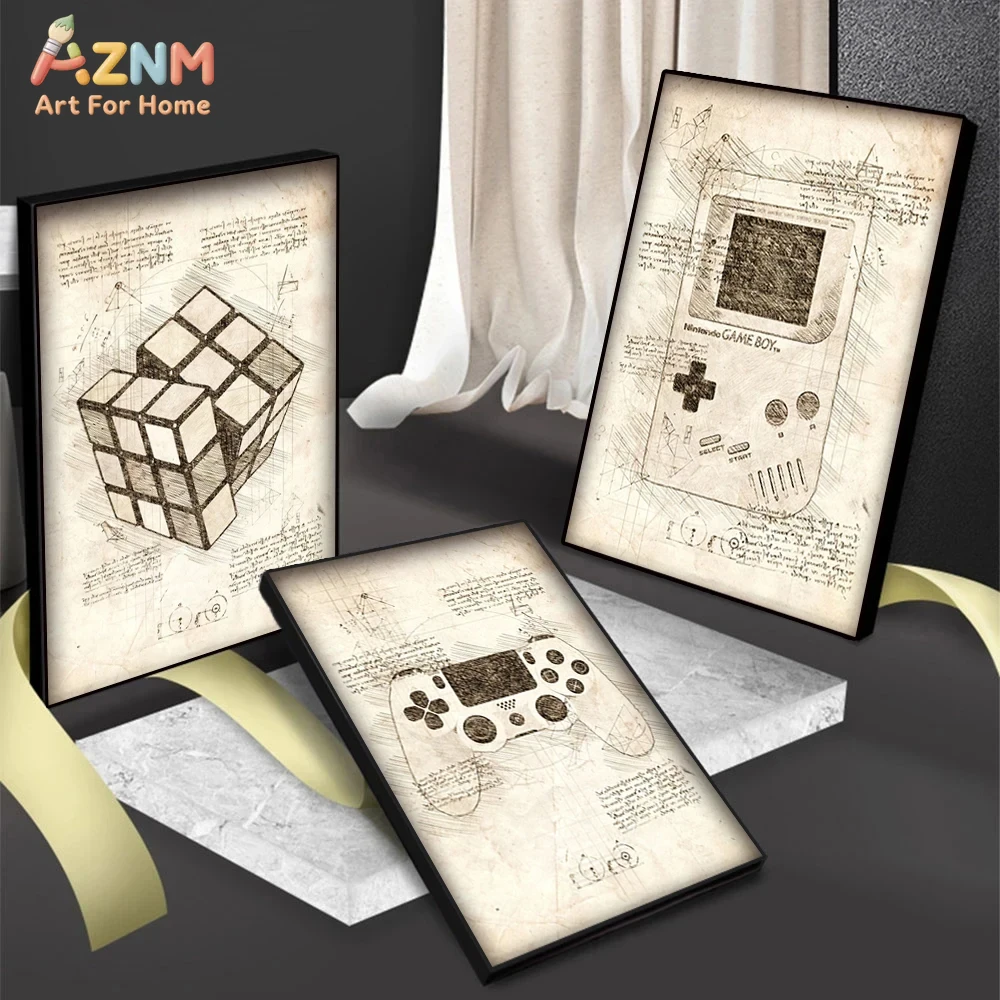 AZNM Vintage Blueprint Gaming  - огляд і ціна Gaming Console Cube