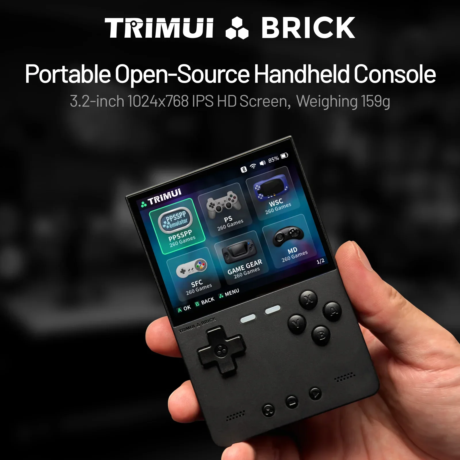 TRIMUI BRICK Handheld Game Con - огляд і ціна Gaming Console Chinese