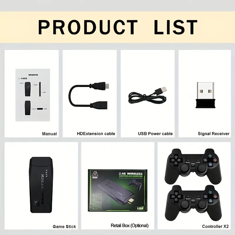Home Video Game Controller Lit - огляд і ціна Gaming Console Chinese